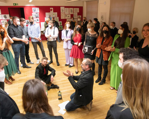 2022 Hauchler Studio Biberach, Ausstellungder Diplomarbeitender AbschlussklasseGrafik-Design2022, Vernissage, zumThema „IMAGINATIO“, 22. Februar 2022