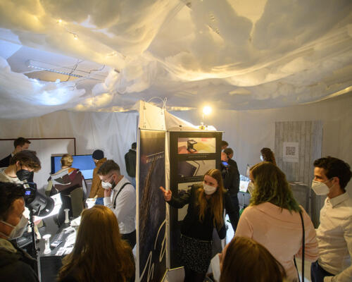 2022 Hauchler Studio Biberach, Ausstellungder Diplomarbeitender AbschlussklasseGrafik-Design2022, Vernissage, zumThema „IMAGINATIO“, 22. Februar 2022